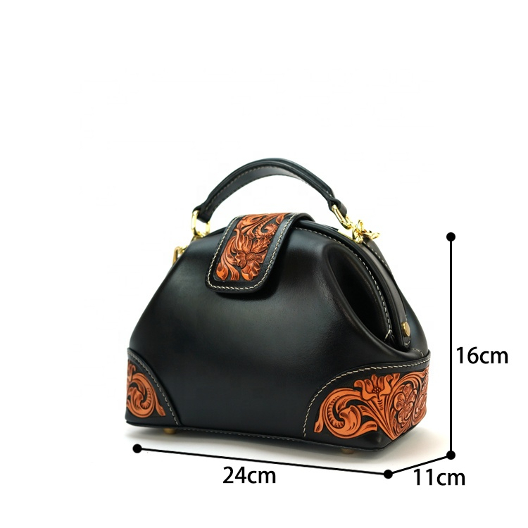Exquisite Carved Leather Clutch