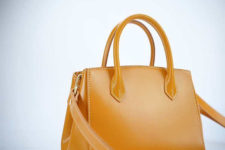 Whimsical Nature-inspired Leather Satchel