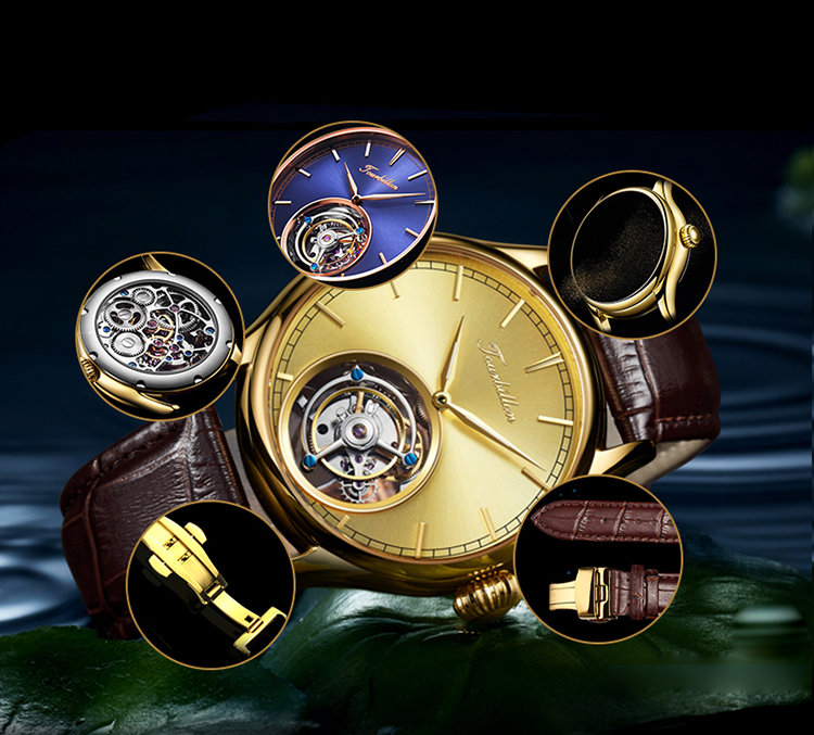 Aesop Leather Tourbillon Mechanical Watch - Image 2
