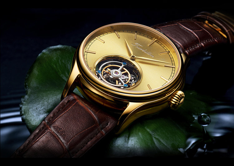 Aesop Leather Tourbillon Mechanical Watch - Image 4