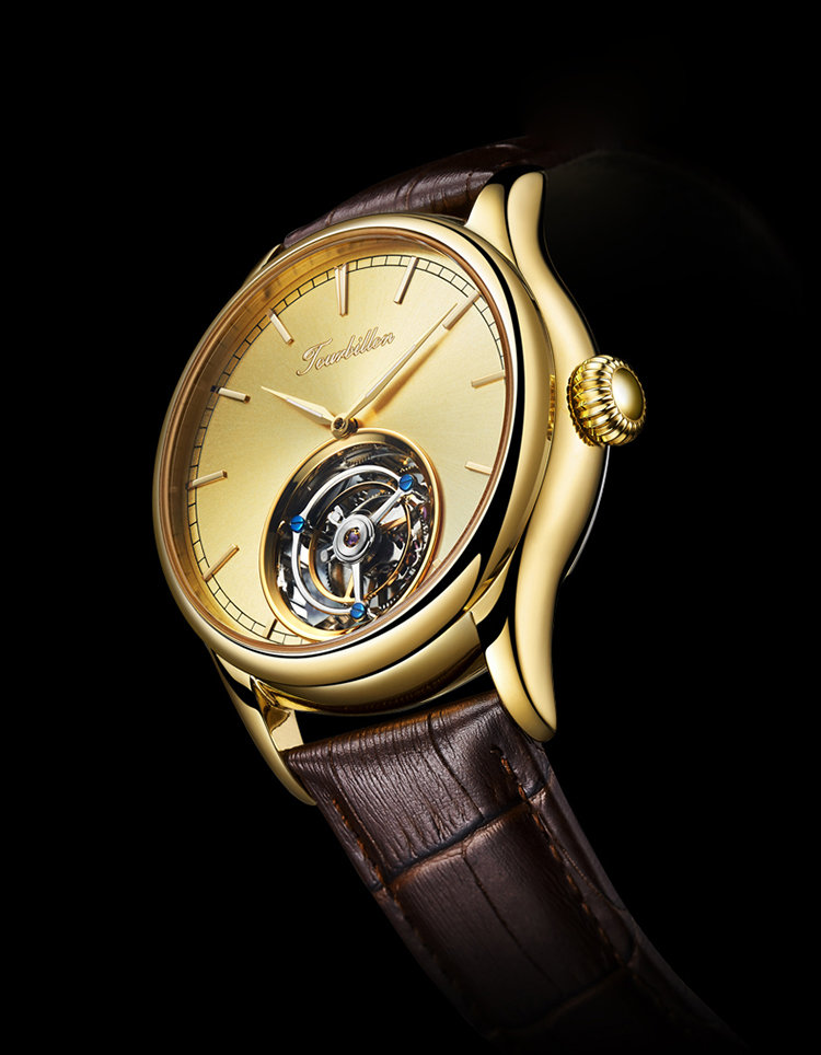 Aesop Leather Tourbillon Mechanical Watch