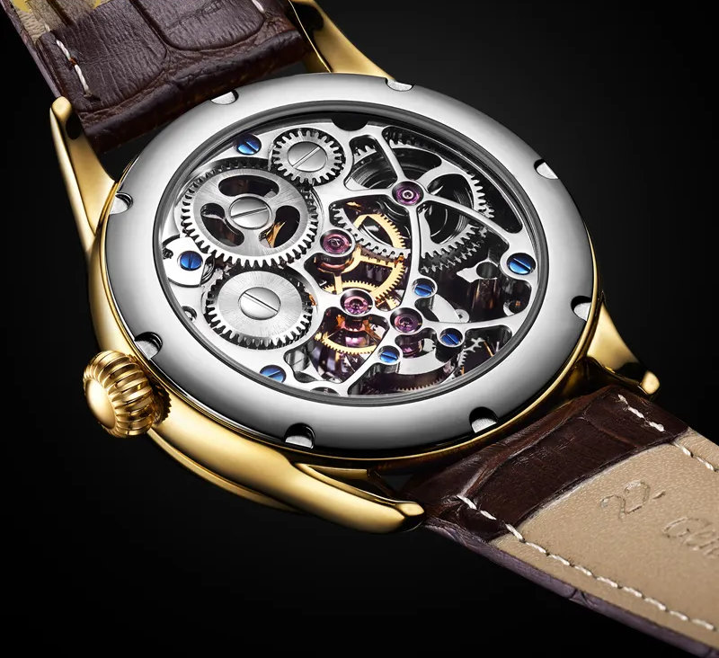 Aesop Leather Tourbillon Mechanical Watch - Image 5